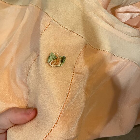Vintage Sheer 1920s Sleeveless Teddy‎ Silk Lingerie Size 34 Cream - Picture 4 of 4